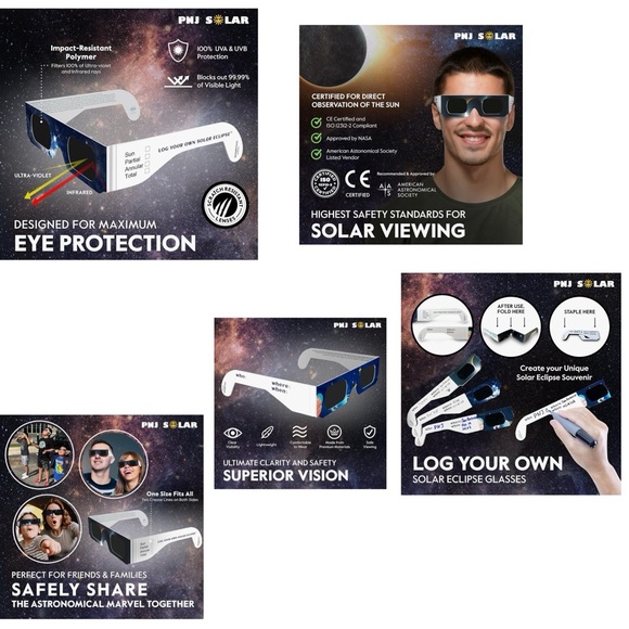 Solar Eclipse Glasses Set of 4 - Picture 4 of 15